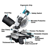 PATUOPRO 8 Inch Brushless Miter Saw Single Bevel 45° Compact Electric Saw Wood Aluminum Cutter Power Tool For Makita 18V Battery