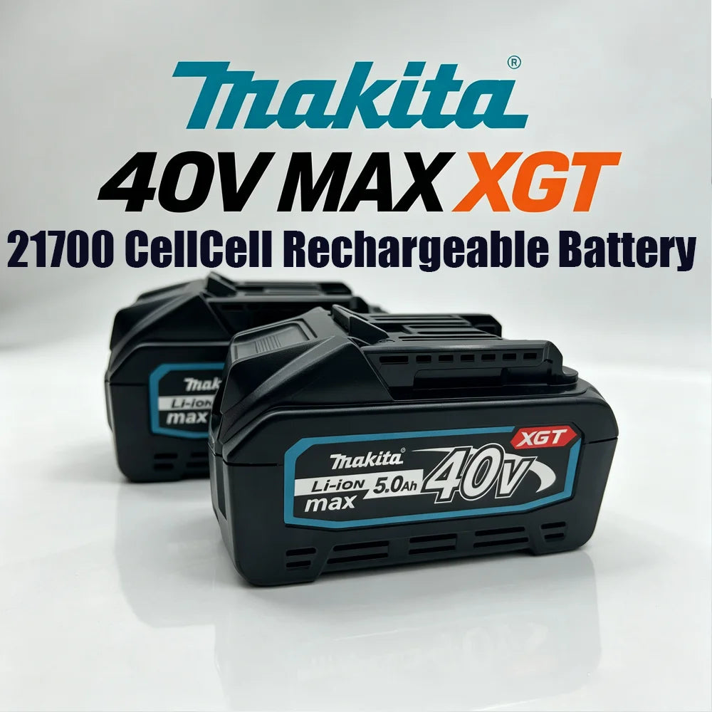 21700 Cell Genuine Makita 40V MAX XGT Battery BL4050 5000mAh LED Power Indicator Rechargeable Spare Cordless Power Tools Battery