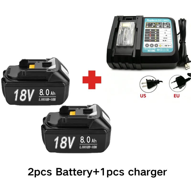 For Makita 18V 6Ah 8Ah Battery Rechargeable Battery 100% Real Capacity 18650 Lithium-ion Cell Suitable For Makita Power Tool