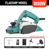 Electric Hand Planer 220V 1800W Multi-Functional Handheld Wood Planer Adjustable Depth Portable Electric Planer with Blade