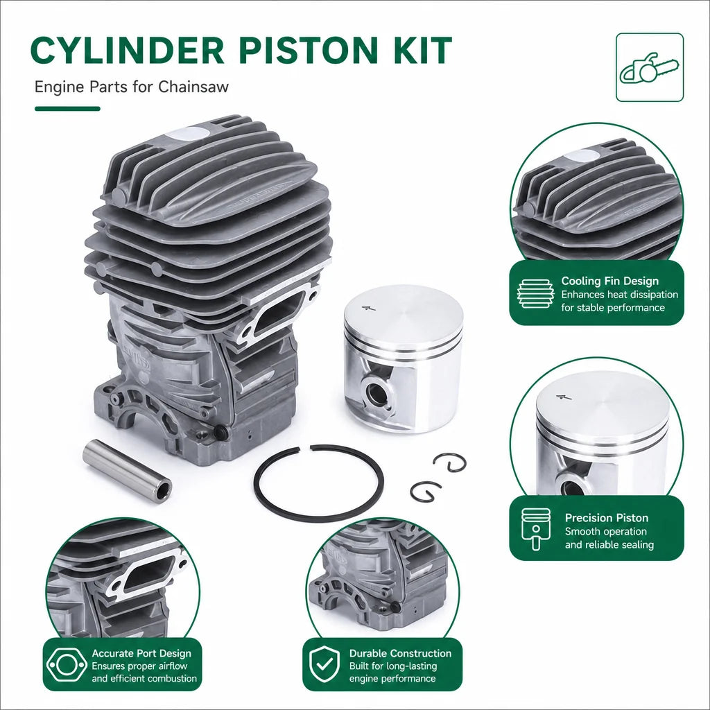 47mm Cylinder Piston Kit with Air Filter Spark Plug Fuel Filter Fuel Line For Stihl MS291 Chainsaw Parts OEM 1141 020 1206