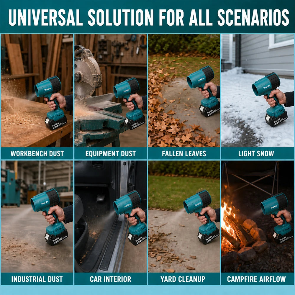 For Makita Handheld Construction Blower, 200m/s Jet Like Air, 800G Wind Power, Portable Cordless Debris Cleaner Tool