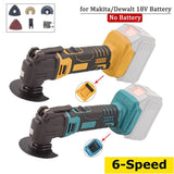 Oscillating Multi Function Tool Electric Saw With Trimmer /Shovel/Cutting Woodworking Speed Tool Fit Makita/Dewalt 18V Battery