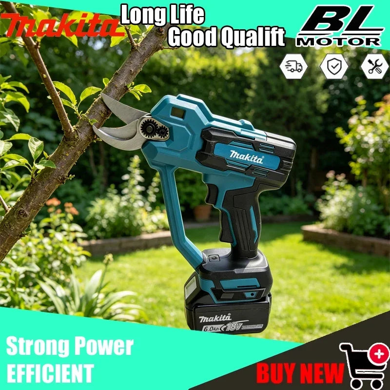 Makita Brushless Electric Pruning Shears 35mm Cordless Scissors Branch Pruner High-power Cutter Power Tools for 18V Battery