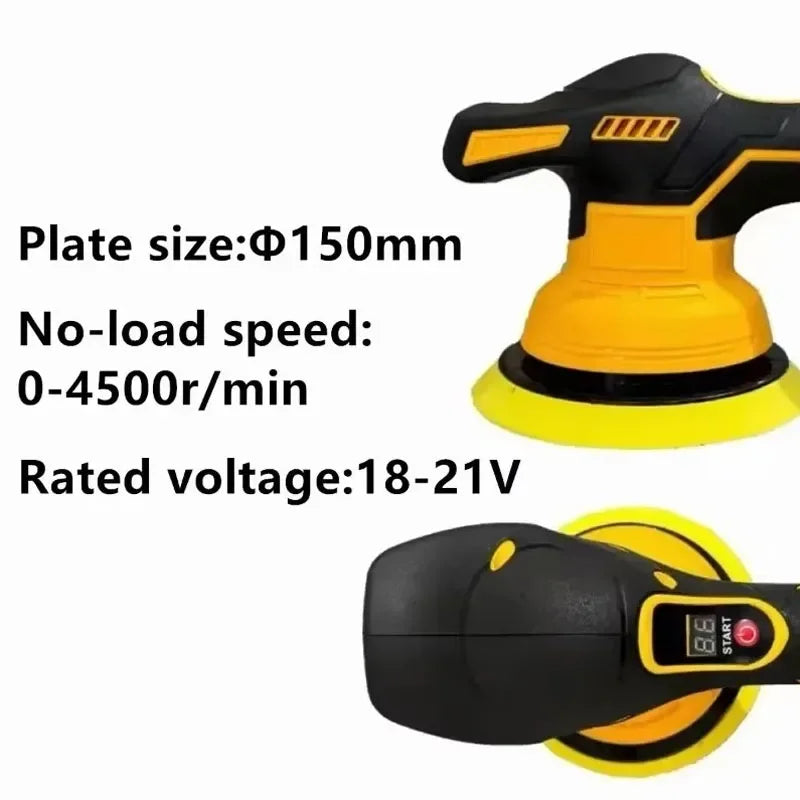 Fit for DeWALT 20V Battery Electric Car Polisher 8 Gears Cordless Auto Polishing Machine Waxing Sanding Sealing Power Tools