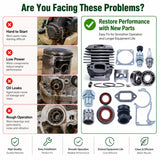 48mm Cylinder Piston Kit For Stihl MS360 036 Pro 034 Super MS340 Spark Plug Bearing Gasket Oil Seal Intake Manifold Rebuild Kit