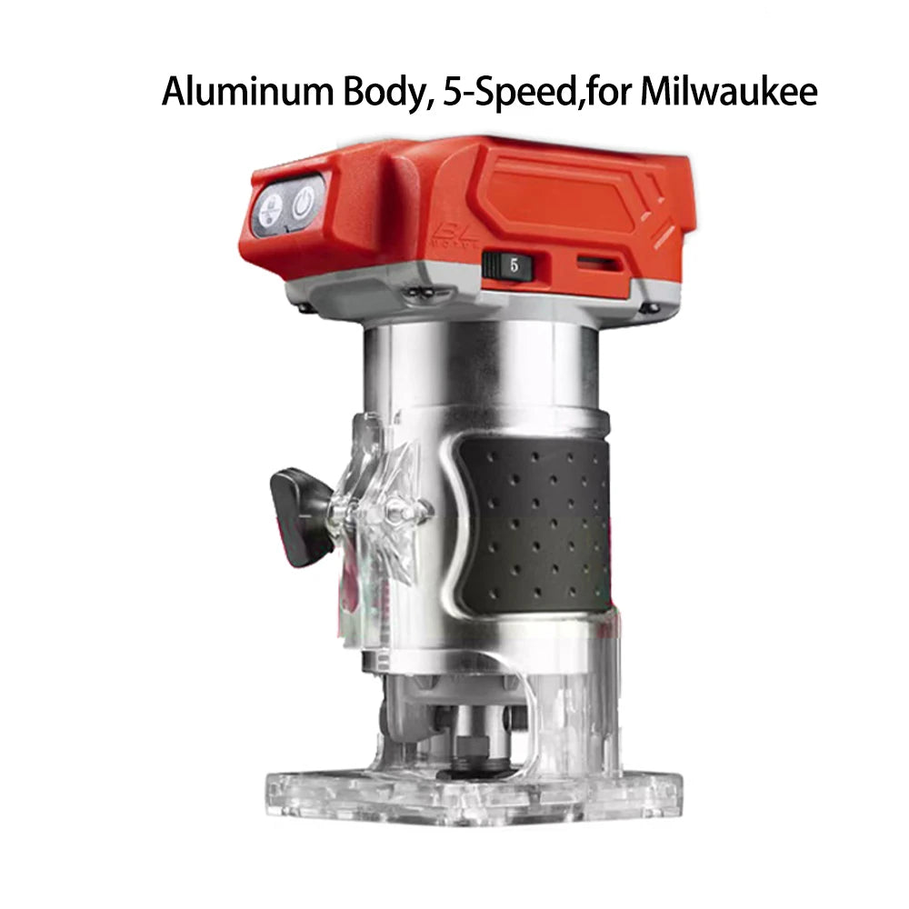 Brushless Electric Trimmer Woodworking Trimming Wood Router Milling Engraving Slotting Machine For Makita/Dewalt/Milwaukee 18V