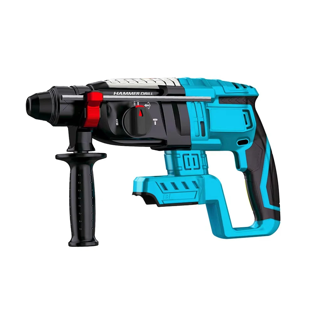 Brushless 28MM Electric Hammer Drill Multifunctional Rotary Cordless Rechargeable PowerTool For Makita/Dewalt/Milwaukee 20V Pin