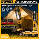 DEWALT 20V Lithium Battery 90 Degree Multifunctional Folding Work Light Portable Camping Light Emergency Flashlight Car Service