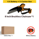 Brushless 8 Inch Chainsaw Auto Oiler Electric One Click Adjust Chain Saw High-Power Saw Power Tools For DeWALT 20V Battery