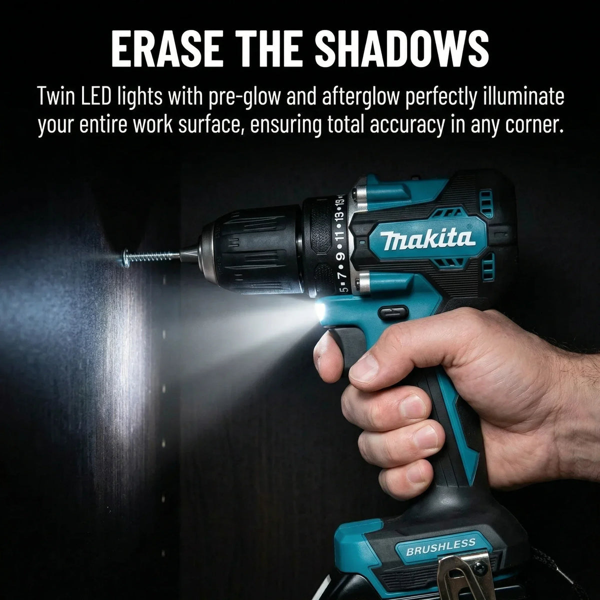 Makita DDF487 18V Lithium Brushless Drill Driver Hand Tool For Drilling Screw Work Compatible With Makita 18V Battery System