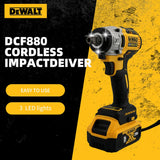 Dewalt DCF880 High-Torque Brushless Wireless Impact Wrench Lightweight 20V Battery Powerful Tool for Automotive And DIY Projects