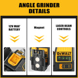 2026 Dewalt DW089LG 12V Green Laser Level, 12 Line 3-Sided 360° Vertical & Horizontal for Indoor Outdoor Project Lithium