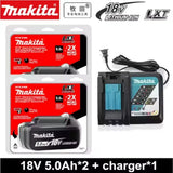 Makita 18V 5.0Ah Battery BL1850B BL1860B With DC18RC Charger Combo 100% New High Quality For DDF485Z DHP487 DTD149Z LXT Tools