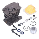 Grey Cylinder Piston Kit Compact Easy to Install Pressure Relief Valve Set Metal Chainsaw Piston Kit for Stihl MS270 MS280