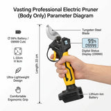 Cordless Brushless Electric Pruning Shears LED Display for Makita 18V Battery Pin Professional Electric Garden Scissors