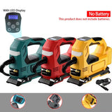 Electric Air Pump Powered Inflator Cordless Car Tire Air Compressor Inflatable Pump Fit Makita/Dewalt/Milwaukee 18V No Battery