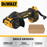 DEWALT DCG438 20V Brushless Angle Grinder 76mm Cordless Cutting Saw 20000RPM 400W For Metal Wood Cutting Polishing Hand tools