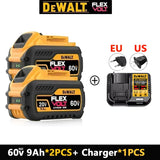 100% Original 20V 6.0Ah MAX Battery Power Tool Replacement For DeWalt DCB184 DCB181 DCB182 DCB200 20V 5A 6A 18Volt 20v Battery.