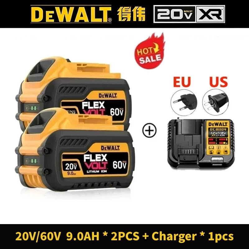 Original MAX Flexvolt DEWALT 20V 60V Battery, for DCB606 DCB205 DCB206 DCB609 Power Tool Battery, DEWALT 5AH 6AH 9AH Battery