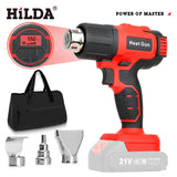 HILDA Heat Gun Cordless Hot Air Gun Handheld Electric DIY Heat Gun Temperatures Adjustable For Makita 18V Battery (No Battery)
