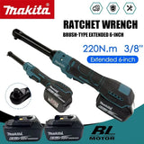 Makita Ratchet Wrench Extended Head Cordless Removal Screw Nut 220N.m 3/8" 1/2" Electric Driver Power Tools For 21V Battery