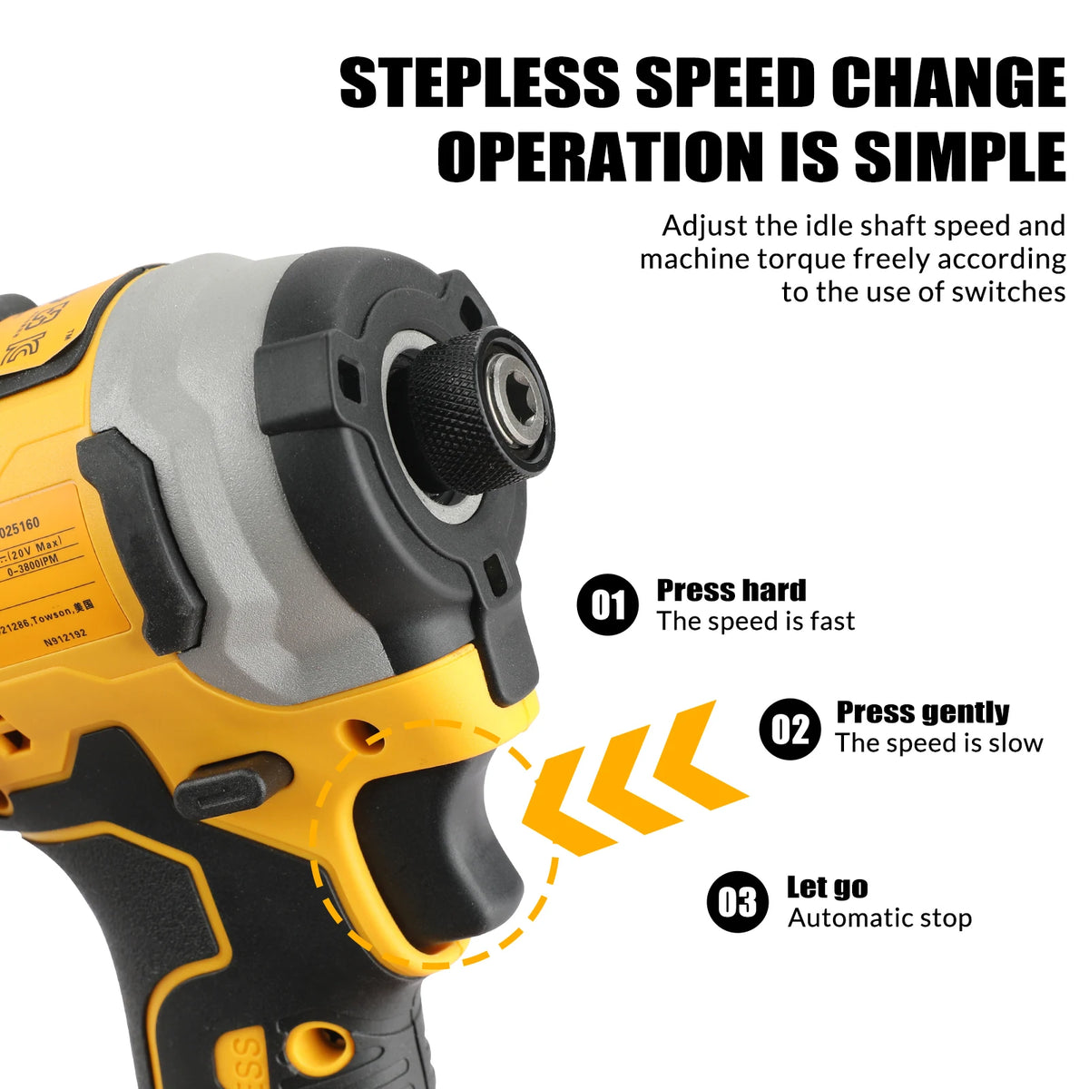 DeWalt DCF850 Brushless 20V Lithium Ion Screwdriver, Electric Drill, Car Repair Electric Tool Naked Tool