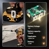 100% DEWALT XR Battery 20V 6AH 6000mAh Li-Ion High Capacity DCB206 Replacement Battery DCB200 DCB184 DCB204 DCB205 with Charger