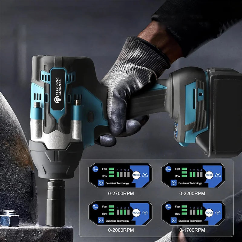 1800NM Cordless Electric Impact Wrench Compact Model Brushless Motor Lithium Electric Drive For Makita 21V Battery Pin