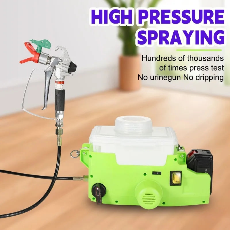 Heimerdinger Cordless Sprayer, 6-Level Adjustable Pressure Spray Gun, No Leakage Design Portable Painting Tool, No battery