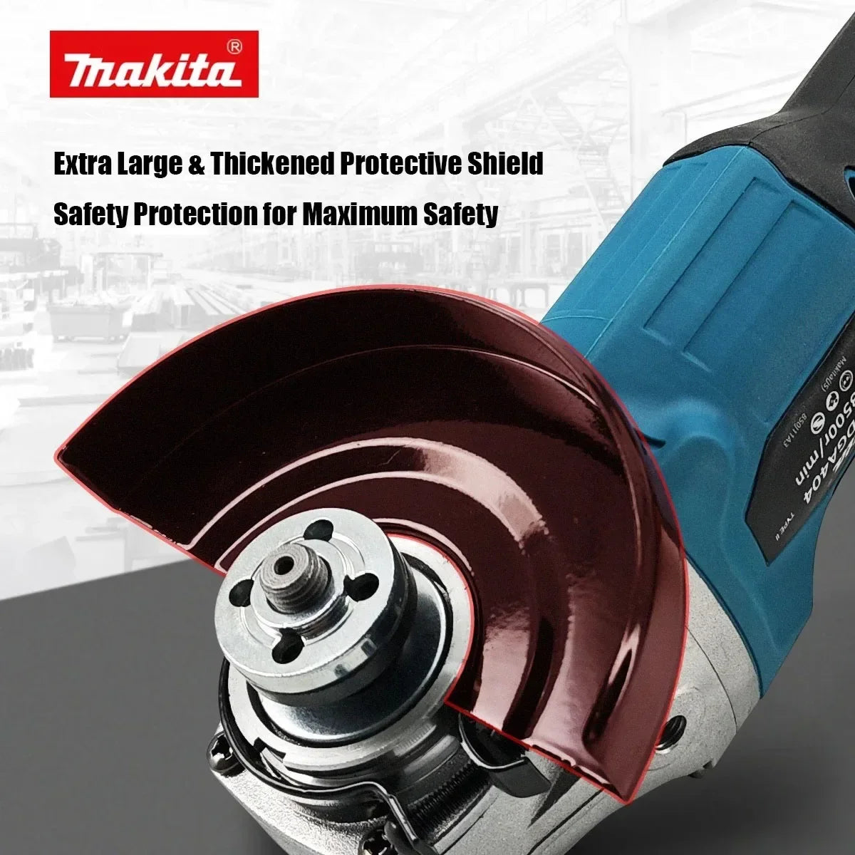 Makita DGA404 125mm Brushless Cordless Angle Grinder Handheld Power Tool For Metal Rust Clearing And Concrete Surface Grinding