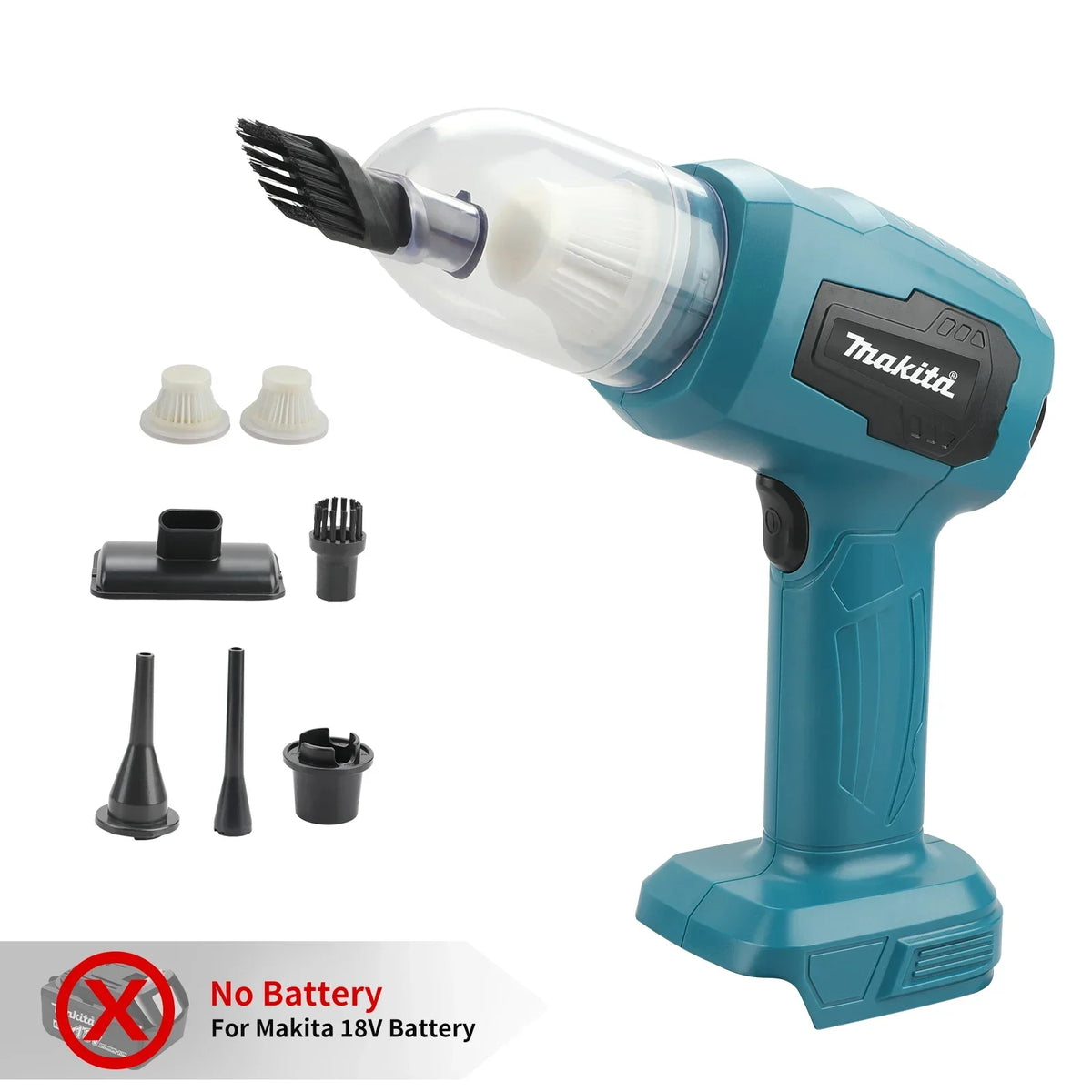 Makita M213 Wireless - Charged Car Vacuum: Strong Suction for Cars & Households, Handheld Dual - Function (Blow/Suck)