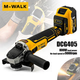 M-WALK 125mm Brushless Electric Angle Grinder Polishing Cutting Machine Cordless Angle Grinder Tools For Dewalt 18/20v Battery