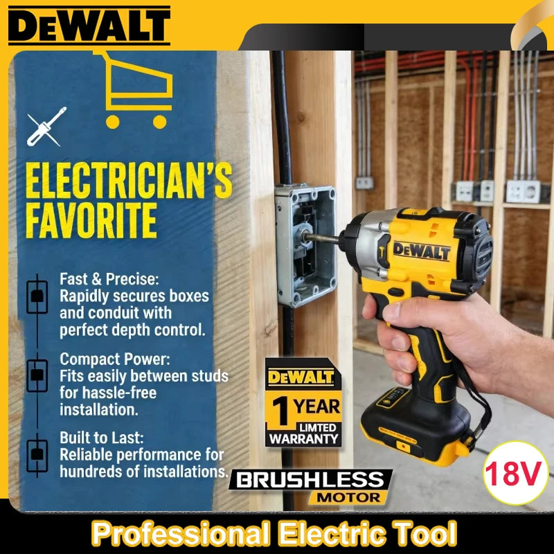 DEWALT DCF860 Brushless Cordless Compact Drill Premium Impact Driver 282NM 18V 20V Power Tools Without Battery