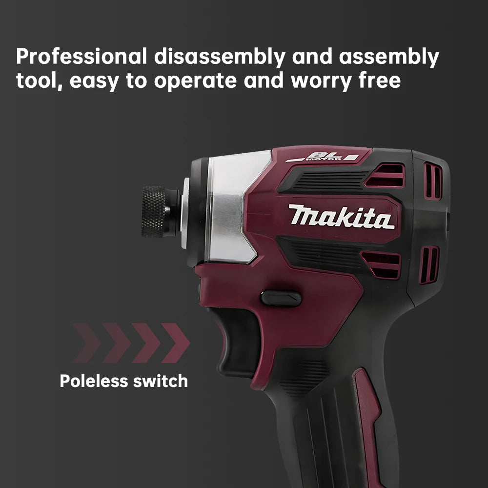 Makita DTD173 18V 180Nm Brushless Cordless Impact Driver with Ring Light Max Torque for Screw Bolt Wood Home DIY Power Tool