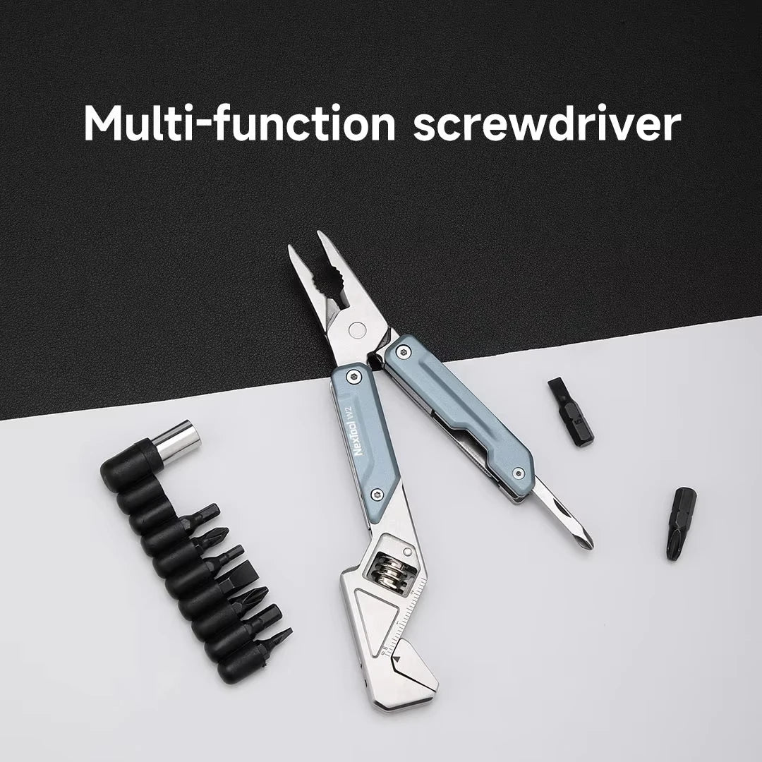 NexTool 8 In 1 Light Wrench W2 Multi Tool Foloding Pliers Multi-functional Spanner Screwdriver Outdoor Camping EDC Hand Tools