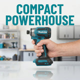 Makita Blue DTD173 18V Lithium Brushless Cordless Bare Tool Household Impact Driver For Wood DIY Furniture Fastening Jobs
