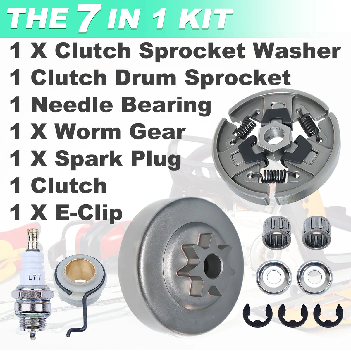 For Stihl MS290 MS390 Sprocket Clutch Drum 3/8" 7T Needle Bearing Kit 029 039 MS310 Chainsaw Replacement Parts for 11296402000