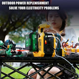 500W Power Inverter for Makita Milwaukee 18V Battery 18V to 120V/220V Pure Sine Wave Inverter with LED Light for Outdoor Camping