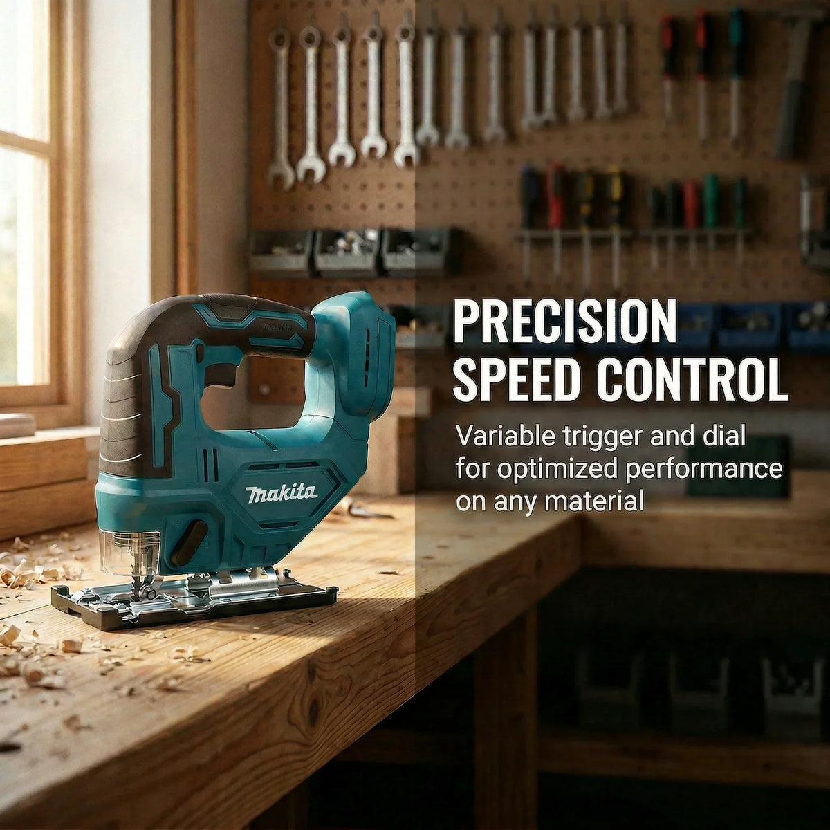 Makita 18V DJV182Z Barrel Handle Jigsaw for Plastic Panel Trimming Composite Material Cutting Bare Household Power Tool