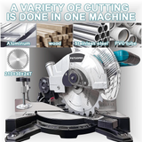 PATUOPRO 8 Inch Brushless Miter Saw Single Bevel 45° Compact Electric Saw Wood Aluminum Cutter Power Tool For Makita 18V Battery