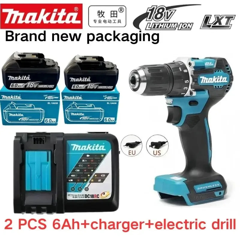 Makita 18V High‑Capacity 6.0Ah Lithium‑ion Battery Fit BL1860B BL1850B BL1840 BL1830 BL1815 Cordless Power Drill Battery Pack