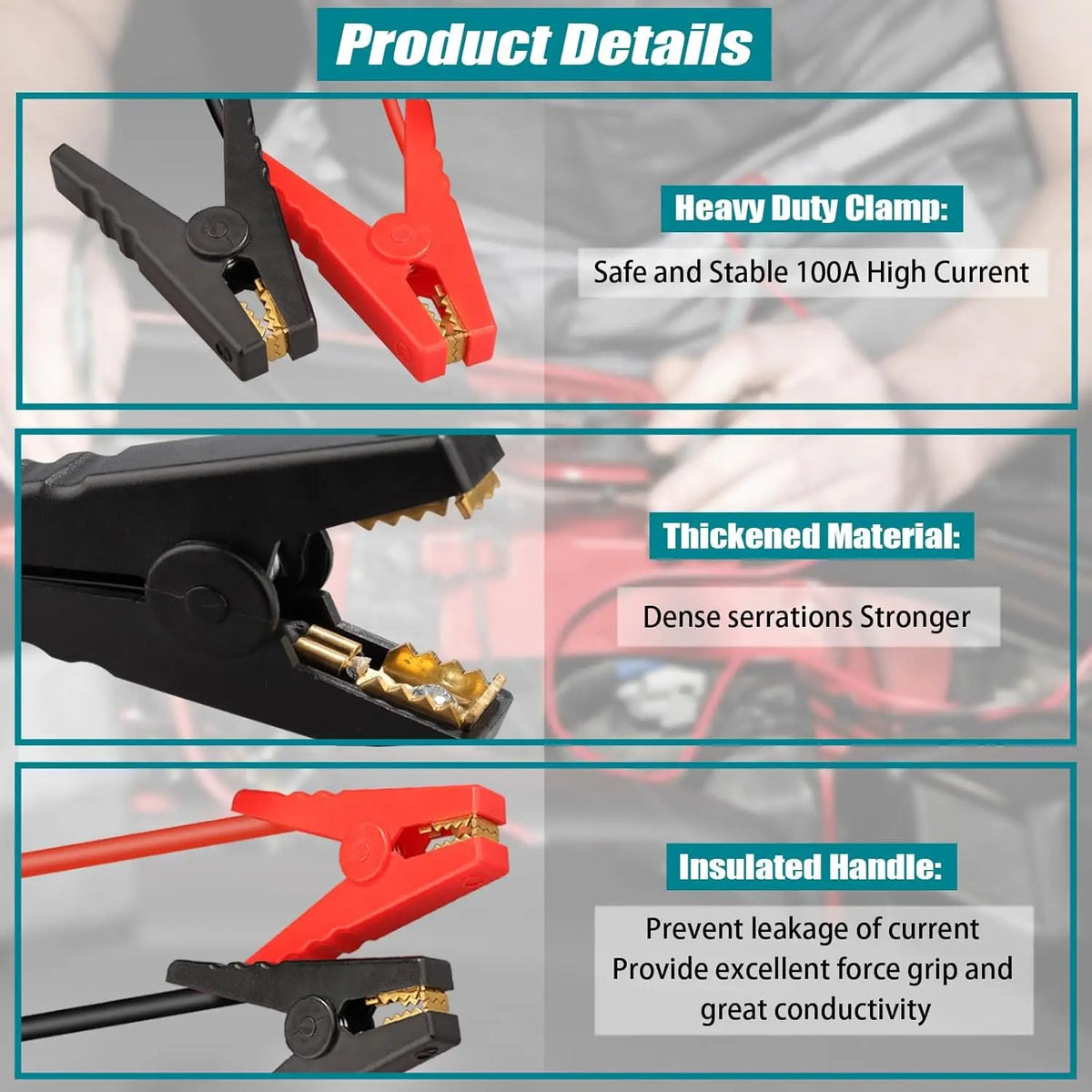 Car Jump Starters Adapter for Makita 18V Battery 11 Gauge Car Battery Jump Starter Automotive Booster Cables Car Using Tool