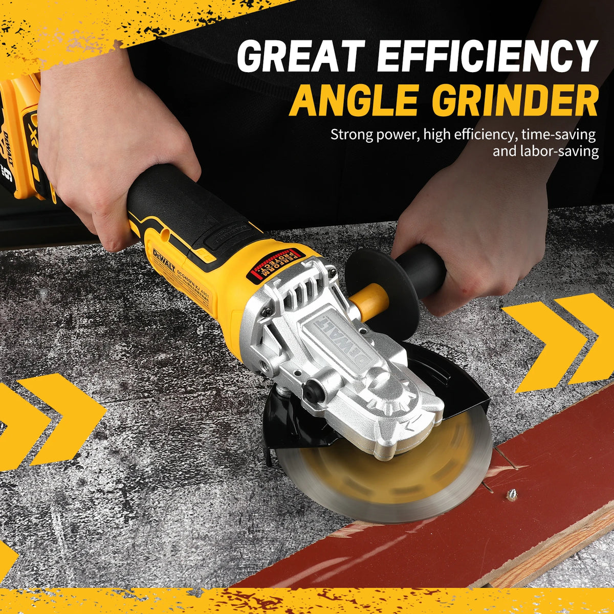 DeWalt Cordless Brushless Angle Grinder, Handheld Portable 18V Electric Cutting Tool Suitable for Construction, DIY and Industri
