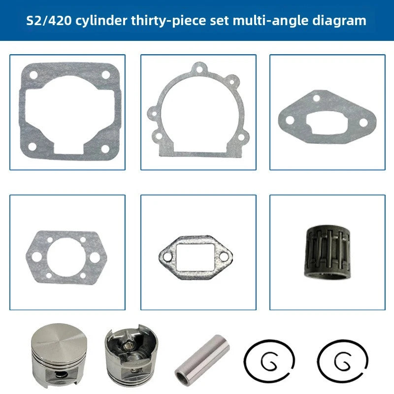 46mm Cylinder Piston Kit for STIHL BR380 BR400 BR420 SR420 Blower, Replace 4203 020 1201, 2 Stroke Engine Assembly