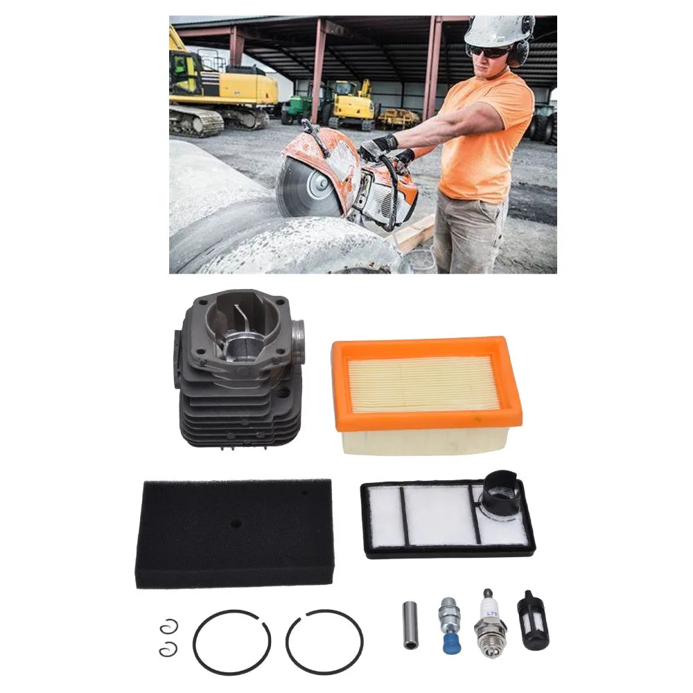 Durable Grey Cylinder Piston Kit Large Bore Metal Cylinder Kit Easy to Install Compact Piston Kit for Stihl TS400