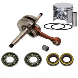 Crankshaft Assembly Ball Bearings Oil Seal Piston 60mm Kit Fit For Husqvarna K1260 3120K Disc Cutter Cut off Saw 503142074