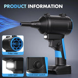Cordless Air Blower Turbo Jet For Makita 18V Battery 300M/S Wind Speed Handheld Portable Electric Leaf Blower Dust Blowing Tool