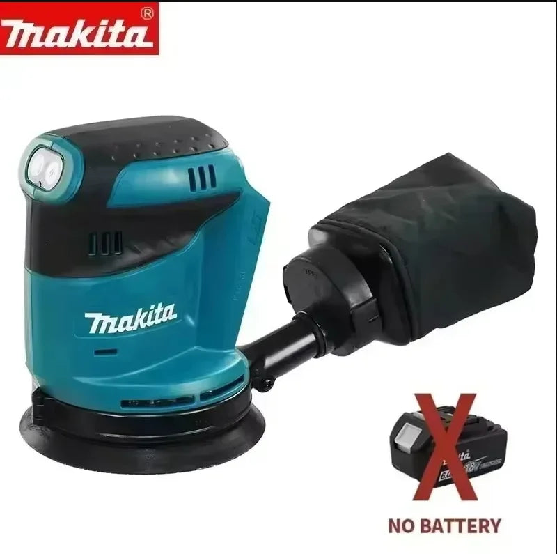 Makita DBO180Z 18V Cordless Random Sander 125mm 3 Speed 7000-11000OPM with Pad Brake for Furniture Sanding