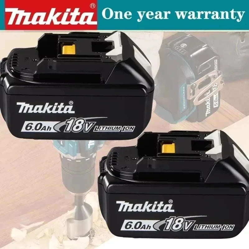 Original Makita battery, 18V 6.0Ah rechargeable battery, power tool BL1830 BL1840、BL1850、BL1860B、 Makita 18V lithium battery